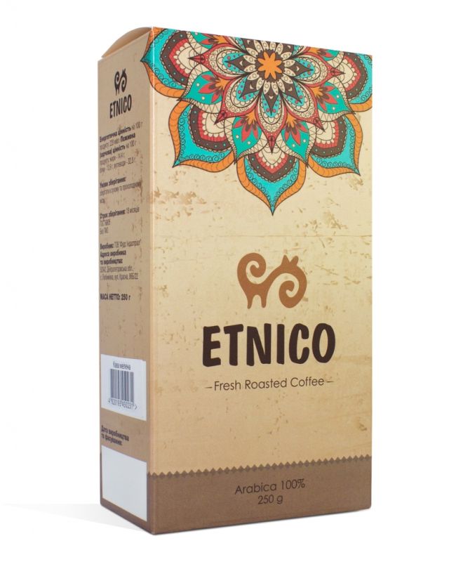Кава Etnico Арабіка зернова