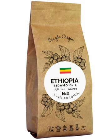 Кава Ethiopia Sidamo gr.2 Арабіка зернова/мелена
