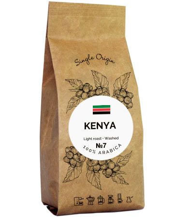 Кава Kenya Арабіка зернова/мелена